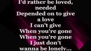 Just Dont Want To Be Lonely Lyrics  RONNIE DYSON [upl. by Ellison]