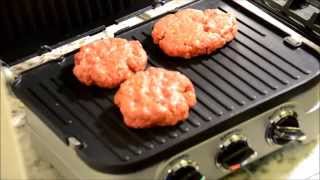 How to make burgers on an electric grill [upl. by Eardnaed]