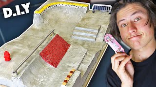 DIY CONCRETE FINGERBOARD SKATEPARK [upl. by Atolrac]