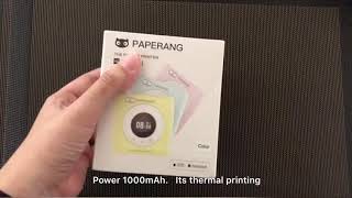 PAPERANG PORTABLE BLUETOOTH PRINTER PS2 [upl. by Annehsat]