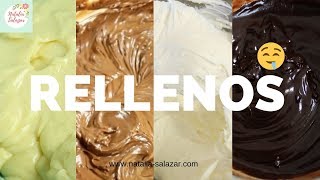 4 RELLENOS para TORTAS fáciles😋  Natalia Salazar [upl. by Eiroj]