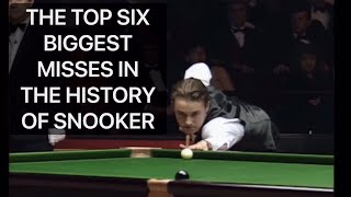 The Top Six Misses in Snooker History [upl. by Elleirol]