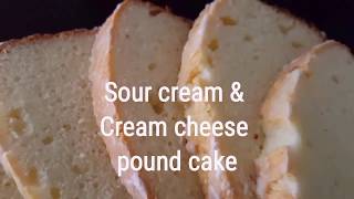 Sour cream amp Cream cheese Pound Cake [upl. by Gmur]