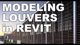 Louvers in Revit Sun protection shade facade tutorial [upl. by Chace41]