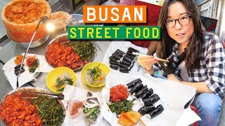 KOREAN STREET FOOD at Gukje Market in Busan [upl. by Uzzi]