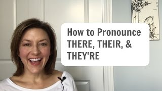 Learn to Pronounce THERE THEIR THEYRE  American English Homophone Pronunciation learnenglish [upl. by Fife]