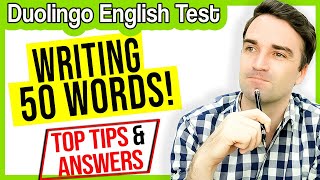 Duolingo English Test WRITING 50 WORDS  Tips Sample Answer and Practice [upl. by Hsekin]