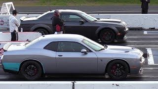 The difference between Demon and Hellcat  14 mile drag race [upl. by Azer396]