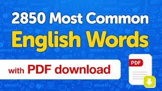 2850 Most Common English Words NGSL with Example Sentences [upl. by Lemhaj]