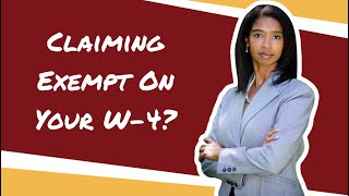 Claim Exempt from Withholding on W4 [upl. by Coe914]