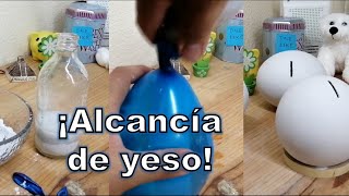 CÓMO HACER ALCANCÍA DE YESO FÁCIL  DIY [upl. by Kalle]