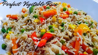 How to make the Perfect Vegetable Rice  Simple Vegetable Rice Recipe [upl. by Pubilis449]