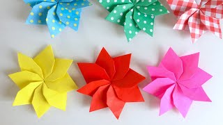 【折り紙】ダリア（平面）／【Origami】Dahlia plane [upl. by Brosine165]