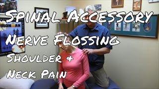 Flossing the Spinal Accessory Nerve  Shoulder amp Neck Pain [upl. by Aicatsue]