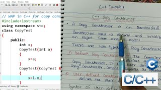 Types of Constructors in C  Copy constructor program  C Object Oriented Programming Hindi  61 [upl. by Ylsew]