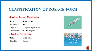 Pharmaceutical Dosage Forms Dosage Forms of Drugs  Different Types of Dosage Forms Pharmaceutics [upl. by Ecam]