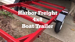 Harbor Freight 4 x 8 Trailer  Boat Trailer [upl. by Drofniw526]