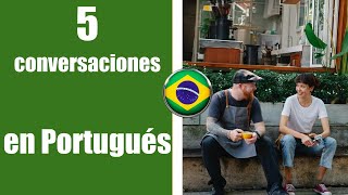 5 CONVERSACIONES Aprende Portugués con Conversaciones métodoLINGUAE [upl. by Hamlani]