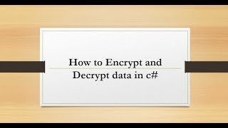 Encrypt and Decrypt Data with C  ELearning Portal [upl. by Fancy63]