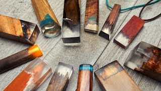 WOOD  RESIN JEWELRY  How to Make Secret Wood Type Necklace Pendants [upl. by Niwdog125]