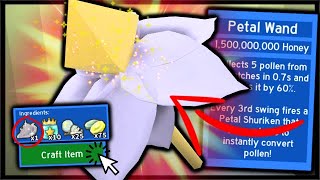 CRAFTING NEW PETAL WAND COLLECTOR amp SPIRIT PETAL REWARD  Roblox Bee Swarm Simulator [upl. by Nesmat19]