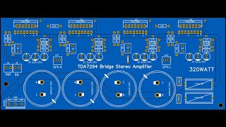 how to make  TDA7294 amplifier circuit PCB 320w  tda7294 amplifier pcb layout [upl. by Eita943]