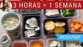 COCINA UN DÍA PARA COMER TODA LA SEMANA ¡SALUDABLE  1000PREP [upl. by Barthelemy]