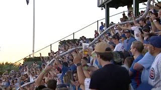 Chicago Cubs fans create worlds longest beer snake at Wrigley Field [upl. by Ledniahs]