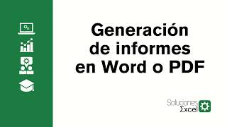 Generación de informes en Word o PDF con Excel [upl. by Aizirk]