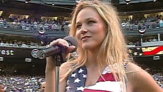 WS2001 Gm1 Jewel sings national anthem before Game 1 [upl. by Adaurd]