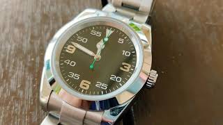 Bliger Watch  Rolex Airking ロレックス エアキング Homage [upl. by Irakuy]