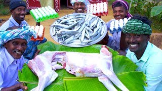 Mutton Gravy  Fish Fry  Boiled Egg  3 Recipes Cooking by 1st Month YouTube Earning  Village Food [upl. by Norat]