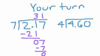 Dividing Decimals by a Whole Number [upl. by Asserac]