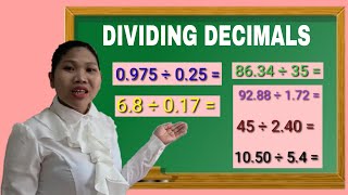 DIVIDING DECIMALS AND MIXED DECIMALS [upl. by Bink]