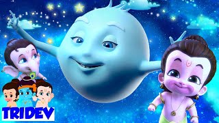 Pyaare Chanda Mama  Tridev Balgeet  Hindi Rhymes For Kids  Chidiya Rani  Ek Mota Hathi [upl. by Egroej]