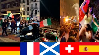 Reactions across Europe to Italys EURO 2020 win against England [upl. by Selyn]