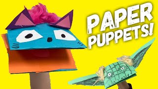 How to Make PAPER PUPPETS Easy Craft [upl. by Enahpets]