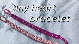 tiny heart bracelet tutorial ♡ beginner [upl. by Eiuqnimod]