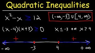 Quadratic Inequalities [upl. by Eitirahc805]