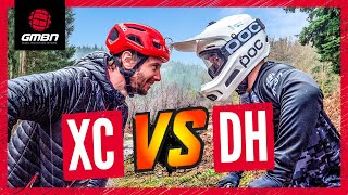 Cross Country Vs Downhill  HeadToHead MTB Challenges [upl. by Shellans26]