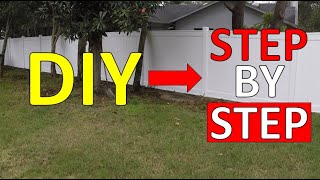 HOW TO Install Vinyl Fence Freedom 6  Step By Step [upl. by Atilehs]