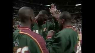 Chicago Bulls Introduction 1996 NBA Finals Game 6 vs Seattle Supersonics [upl. by Bj]