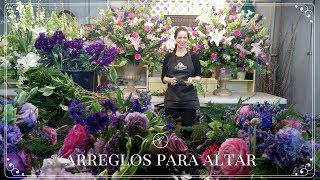 Como hacer arreglos de flores para un altar [upl. by Botsford]