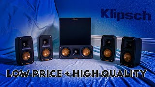 BEST BUDGET WIRED 51 HOME THEATER SPEAKERS  Klipsch Reference Theater Pack Unboxing amp Review [upl. by Eirotal]