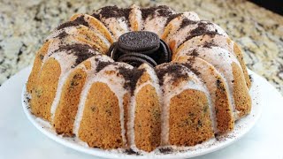 Oreo Cream Cheese Pound Cake  How to make an Oreo Pound Cake  oreopoundcake [upl. by Einiffit]