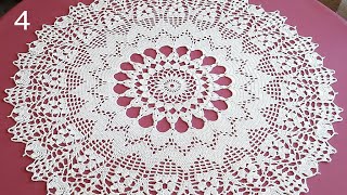 CROCHET Doily Tutorial How to crochet Part 4 [upl. by Cooley]