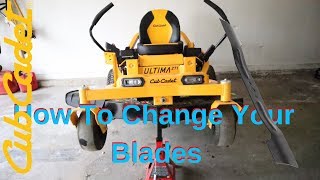 Cub Cadet Ultima ZT1 How To Change Blades [upl. by Bezanson]