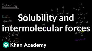 Solubility and intermolecular forces  AP Chemistry  Khan Academy [upl. by Harvey143]