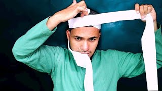 How to tie AMAMAH  AMAMA bandhne ka tarika  IMAMA Sharif  TURBAN Islamic Tutorial  AL Aamir Khan [upl. by Lagas662]