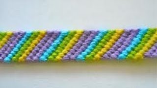 Friendship Bracelets for BeginnersCandy Stripe Bracelet [upl. by Yelreveb]